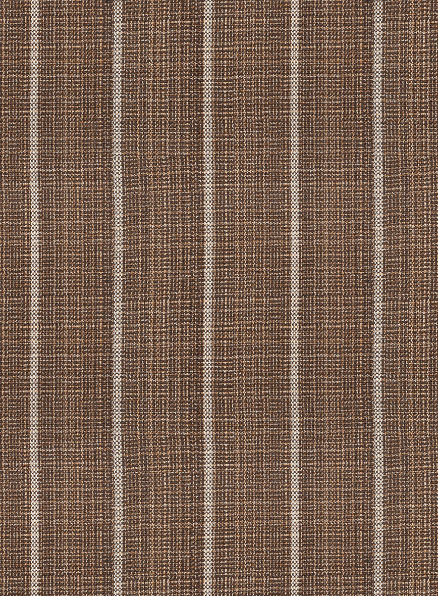 Napolean Gavino Stripe Brown Wool Suit - StudioSuits