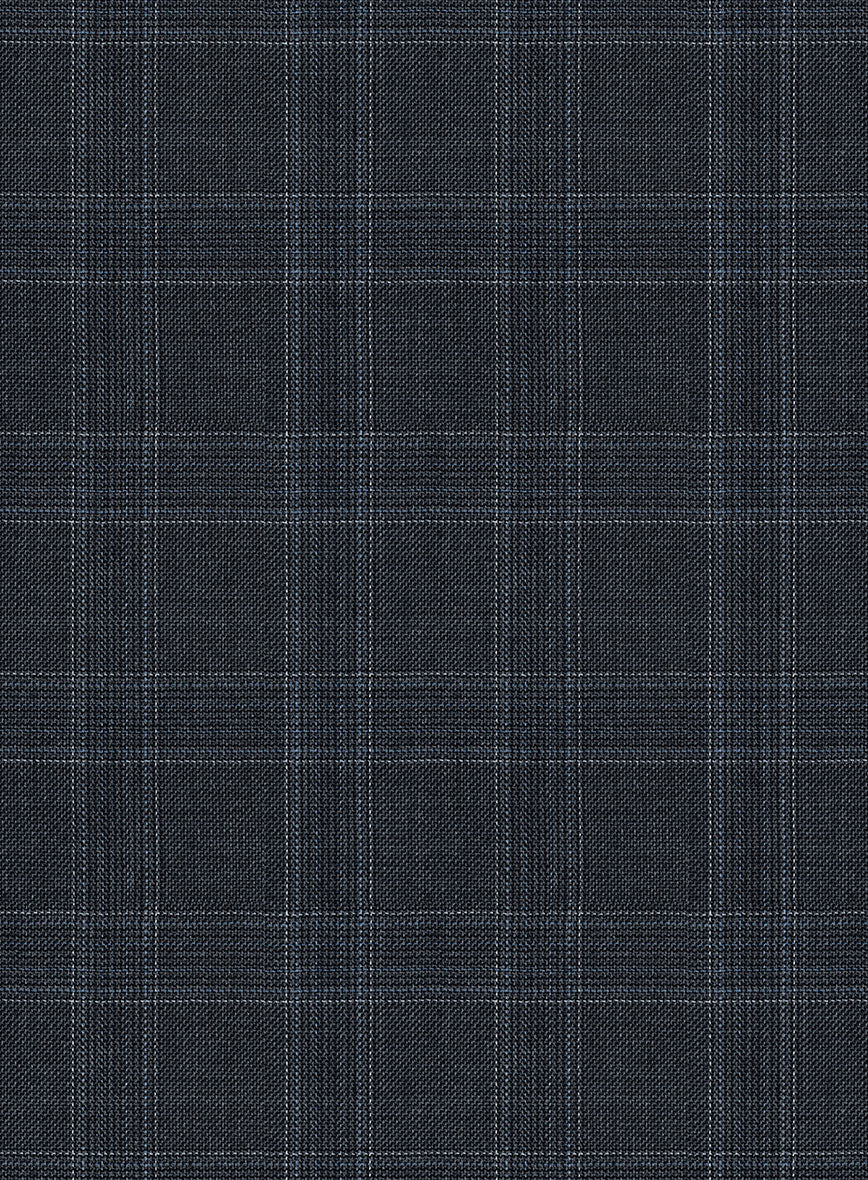 Napolean Gisde Glen Blue Wool Suit - StudioSuits