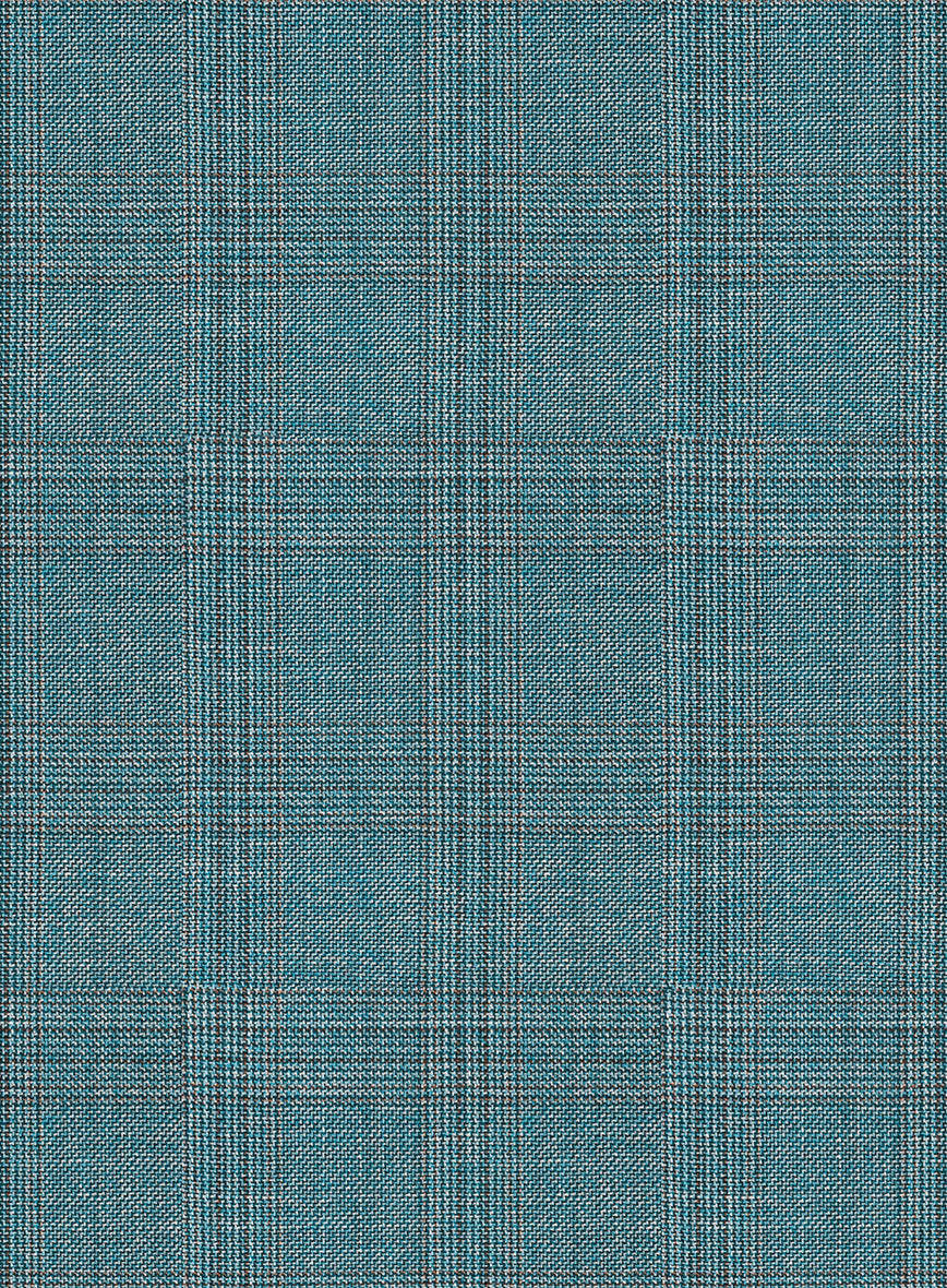 Napolean Gisde Glen Light Blue Wool Suit - StudioSuits