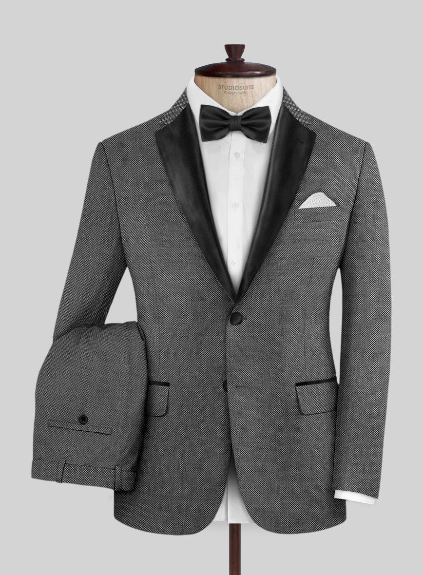 Napolean Gray Birdseye Wool Tuxedo Suit – StudioSuits