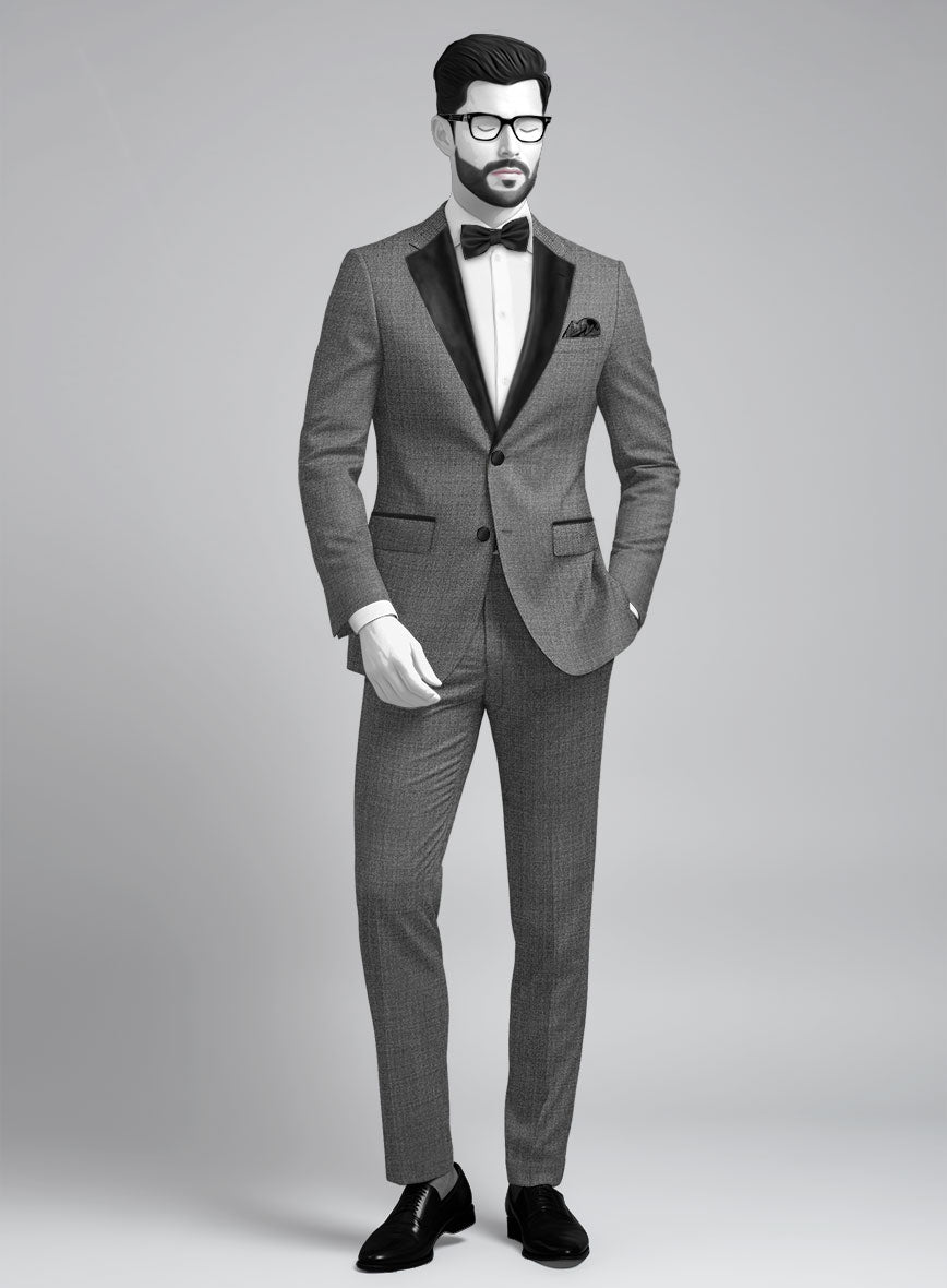 Napolean Gray Wool Tuxedo Suit - StudioSuits