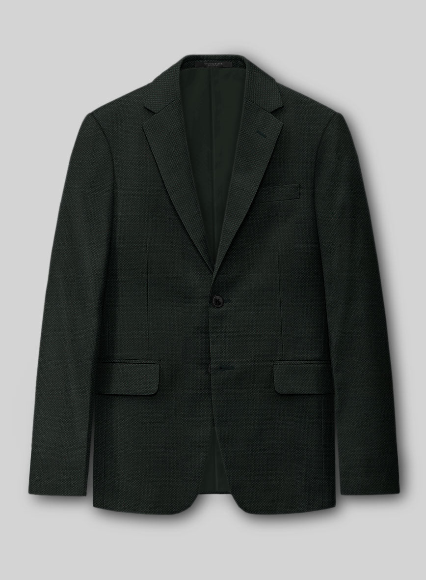 Napolean Green Birdseye Wool Suit - StudioSuits