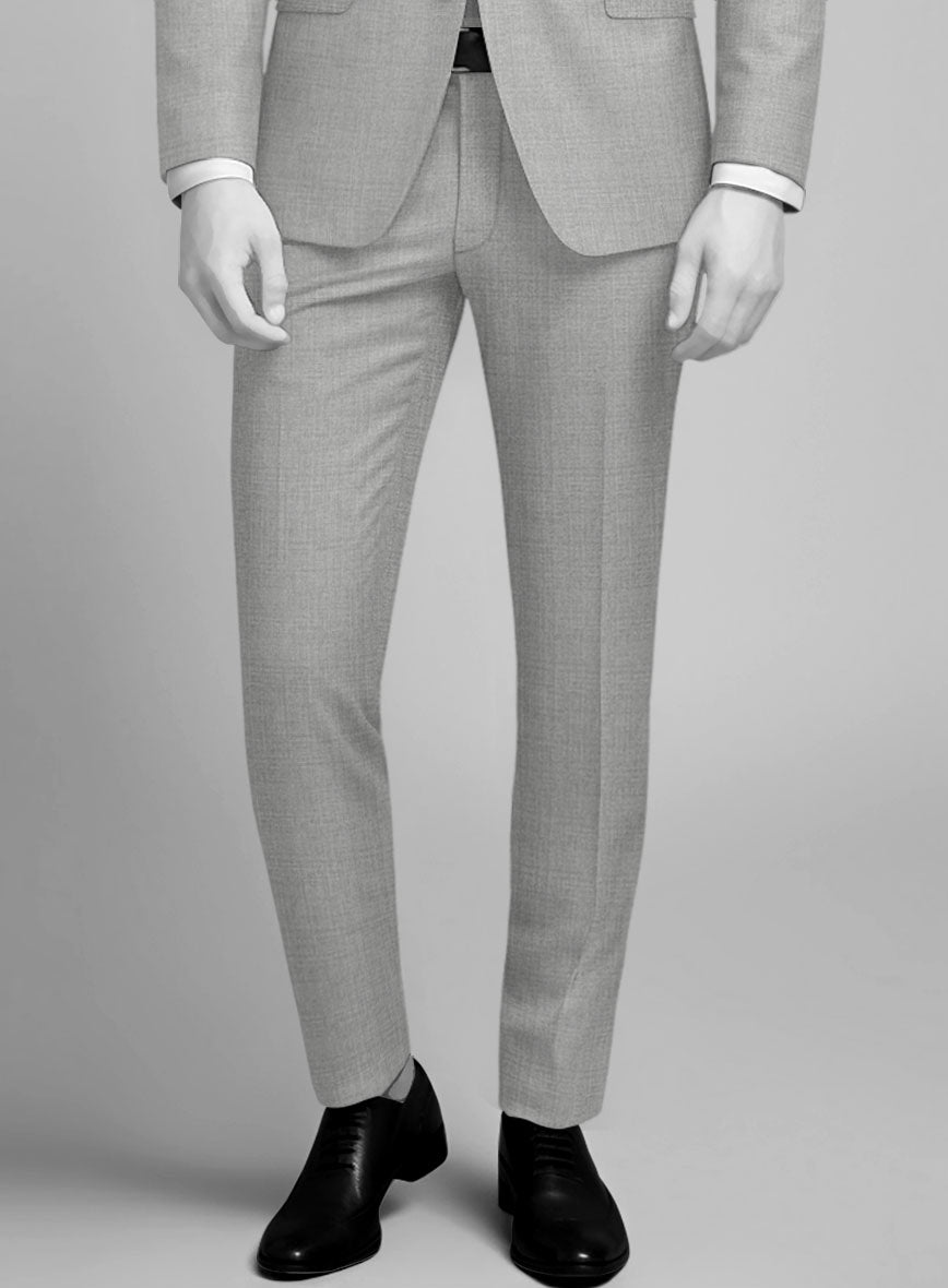 Napolean Ice Gray Wool Pants - StudioSuits