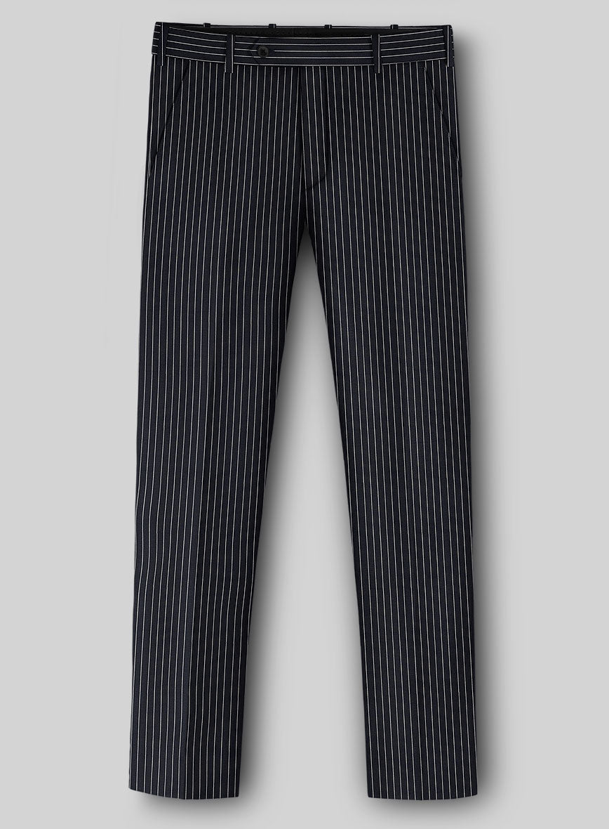 Napolean Isaura Stripe Blue Wool Suit - StudioSuits