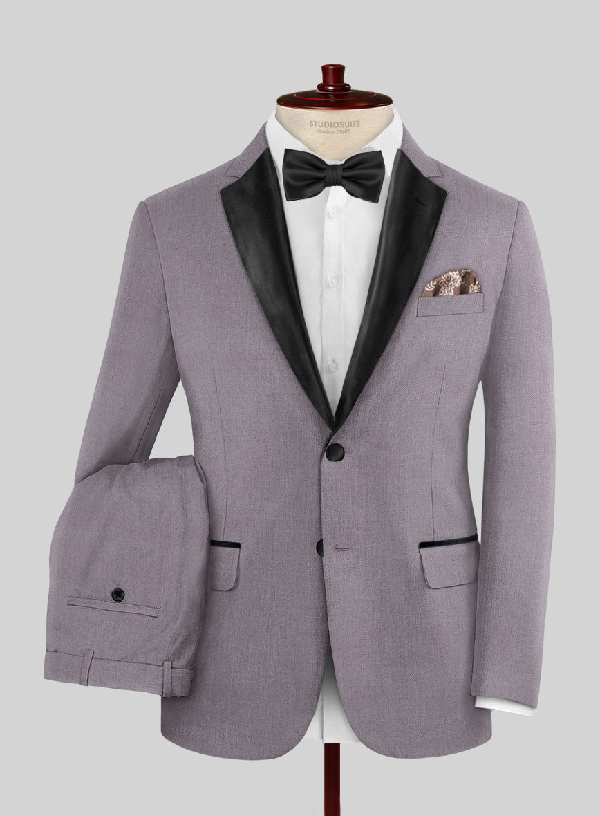 Napolean Wool Lavender Tuxedo Suit - StudioSuits