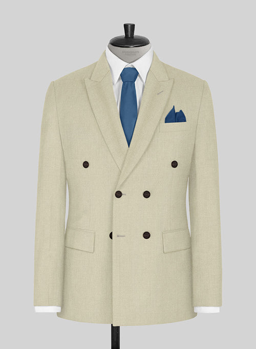 Napolean Light Beige Wool Suit - StudioSuits