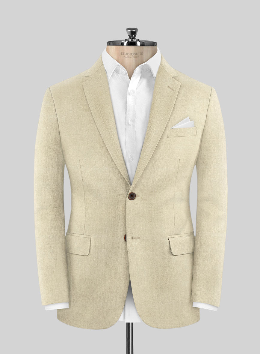 Napolean Light Beige Wool Suit - StudioSuits