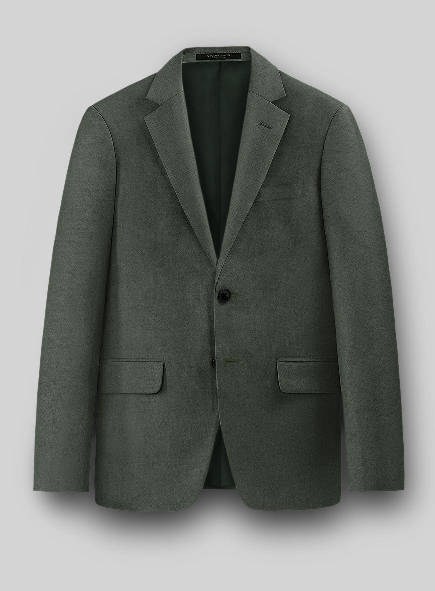 Napolean Military Green Wool Jacket - StudioSuits