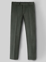 Napolean Military Green Wool Pants - StudioSuits