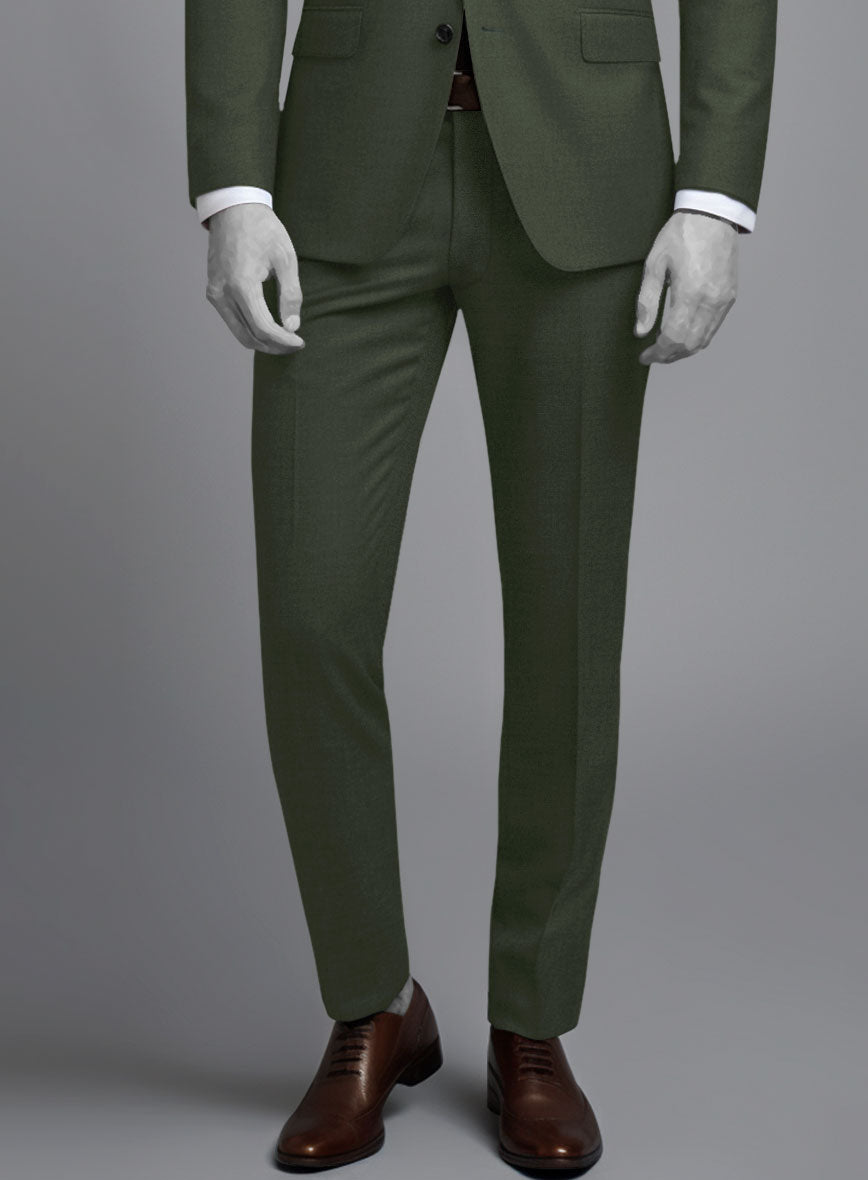 Napolean Military Green Wool Suit - StudioSuits