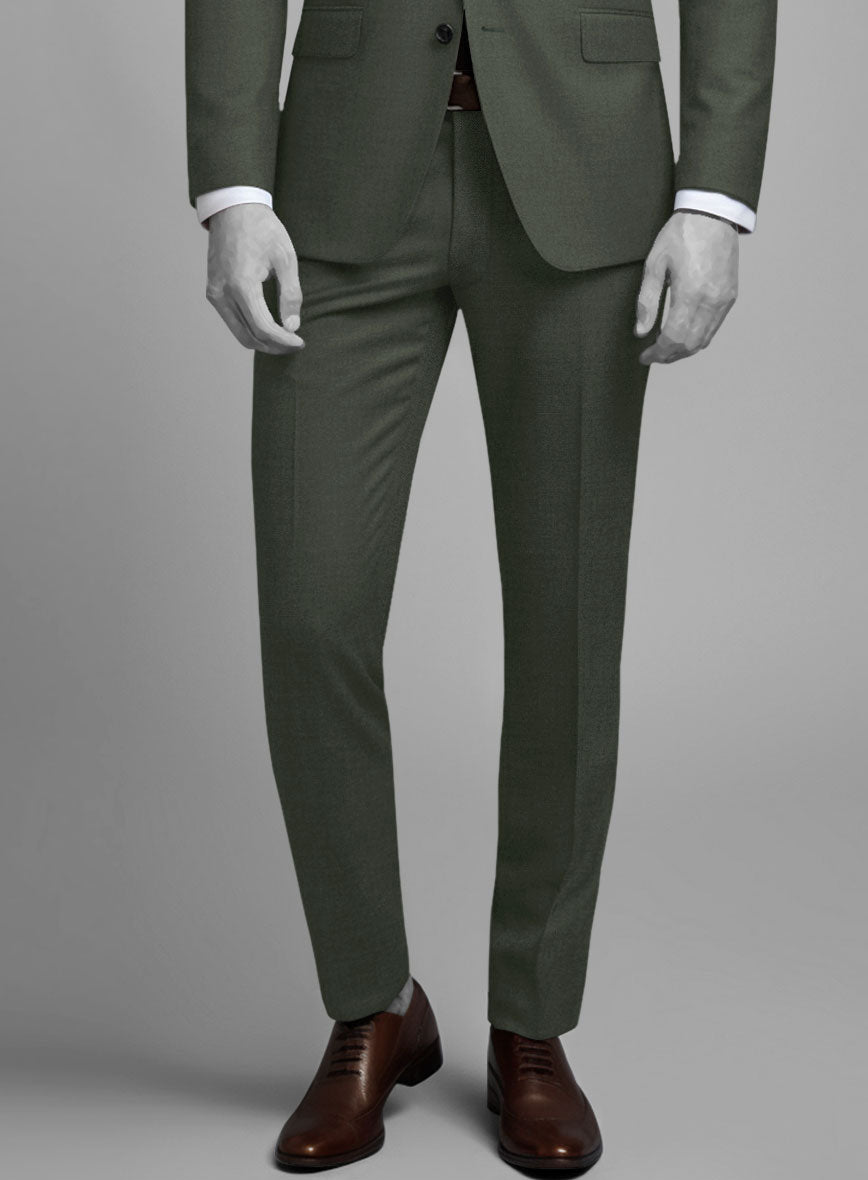 Napolean Military Green Wool Suit - StudioSuits