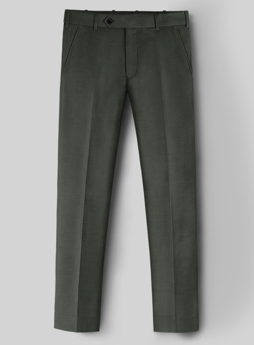 Napolean Military Green Wool Tuxedo Suit - StudioSuits