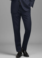 Napolean Mini Houndstooth Blue Wool Pants - StudioSuits