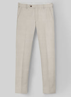 Napolean Muted Beige Wool Pants - StudioSuits