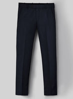 Napolean Navy Herringbone Wool Pants - StudioSuits