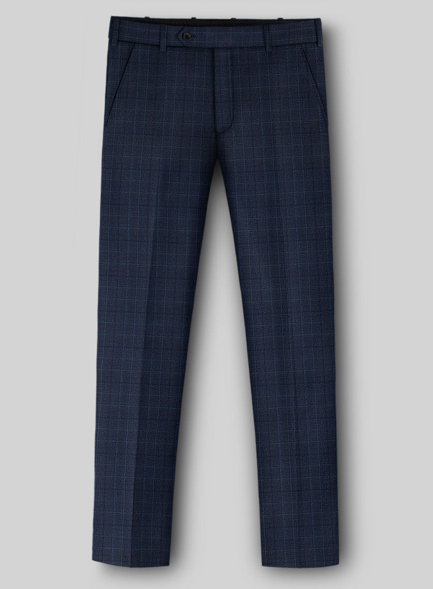 Napolean Porter Prince Of Wales Blue Wool Suit - StudioSuits