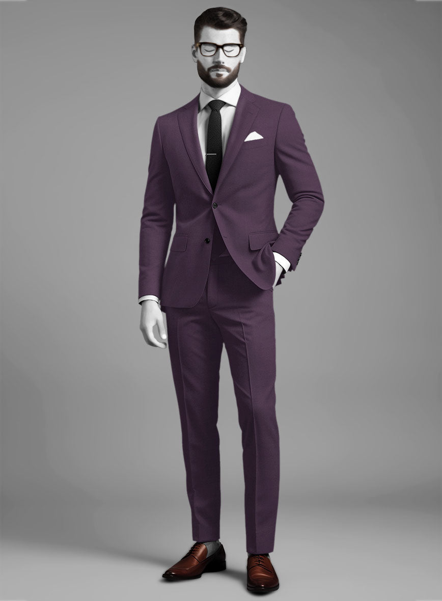 Napolean Purple Wool Suit - StudioSuits