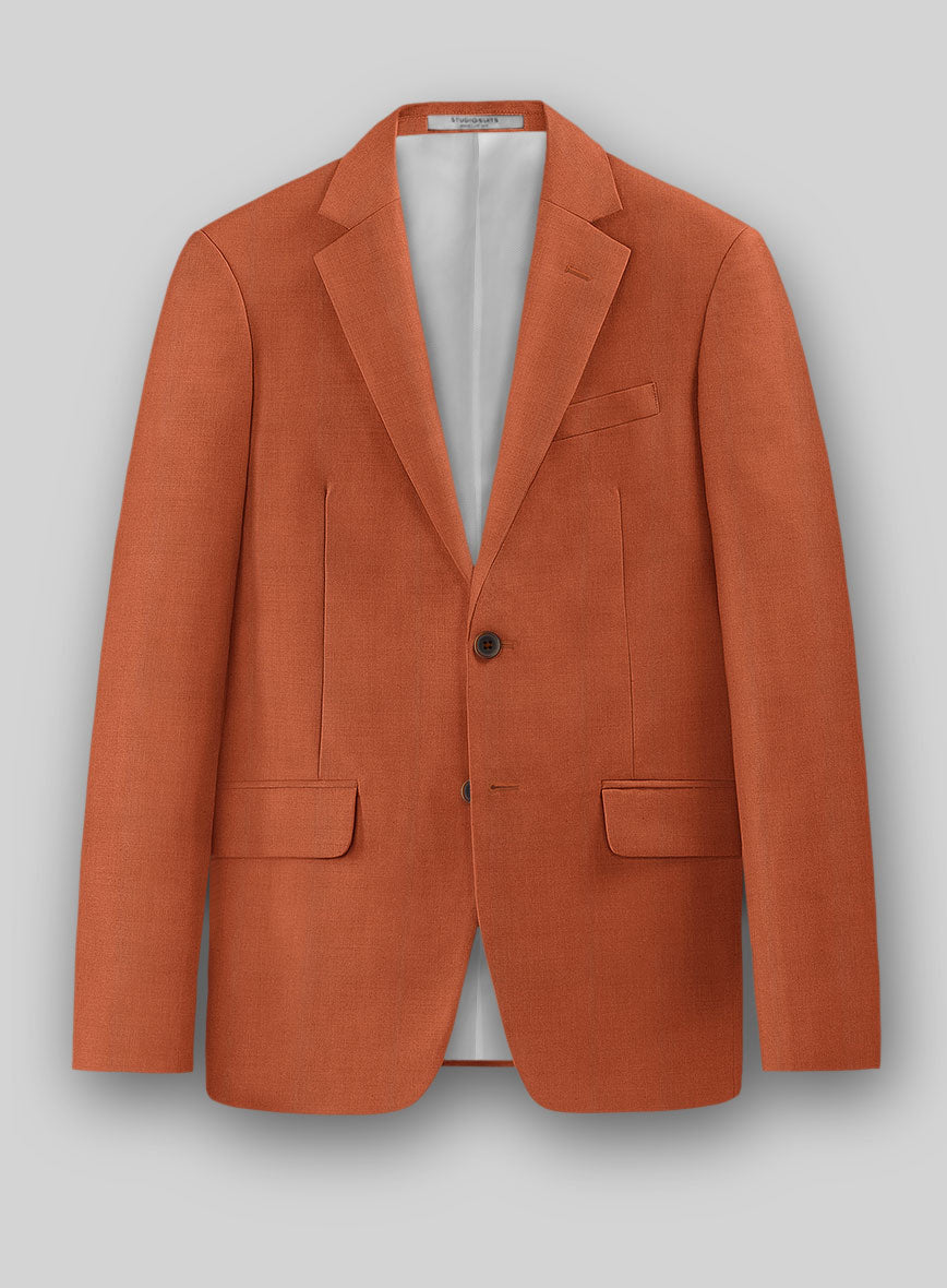 Napolean Runway Orange Wool Jacket - StudioSuits