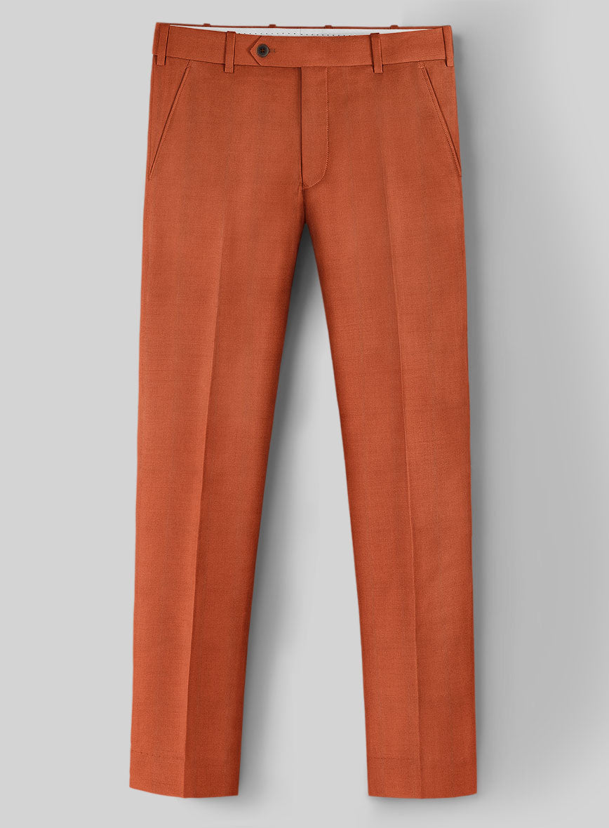 Napolean Runway Orange Wool Pants - StudioSuits