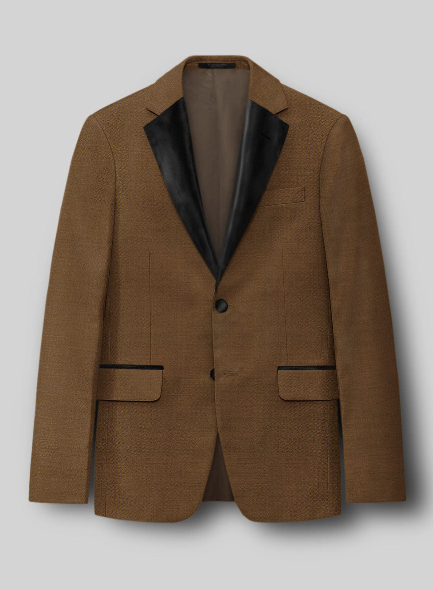 Napolean Rust Wool Tuxedo Jacket - StudioSuits