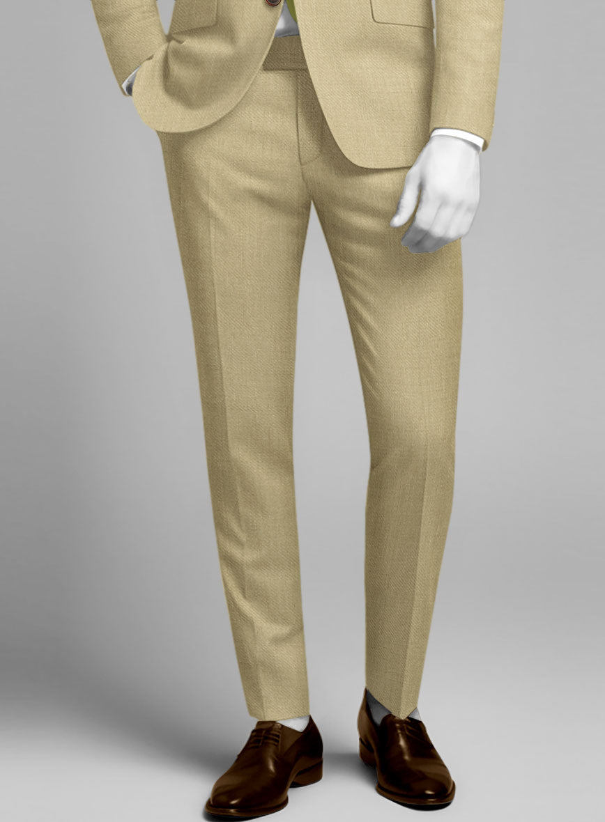 Napolean Sahara Khaki Wool Pants - StudioSuits