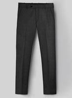 Napolean Sharkskin Charcoal Wool Suit - StudioSuits