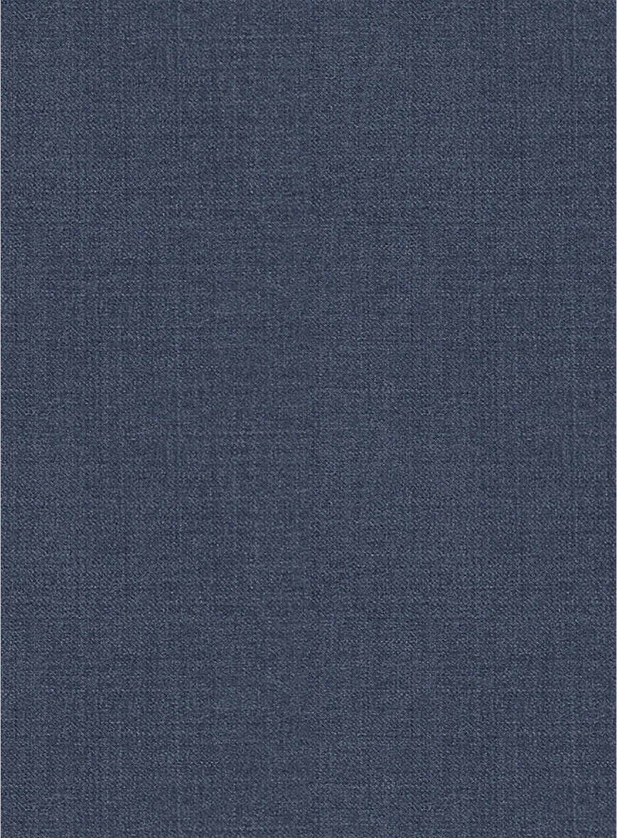 Napolean Slate Blue Double Gurkha Wool Trousers - StudioSuits