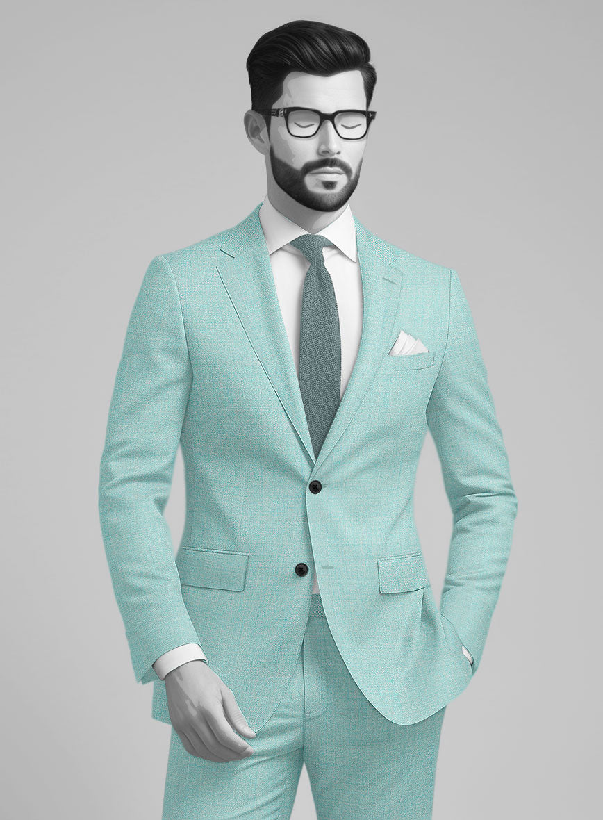 Napolean Spring Blue Wool Jacket - StudioSuits