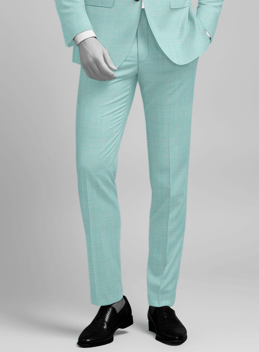 Napolean Spring Blue Wool Pants - StudioSuits