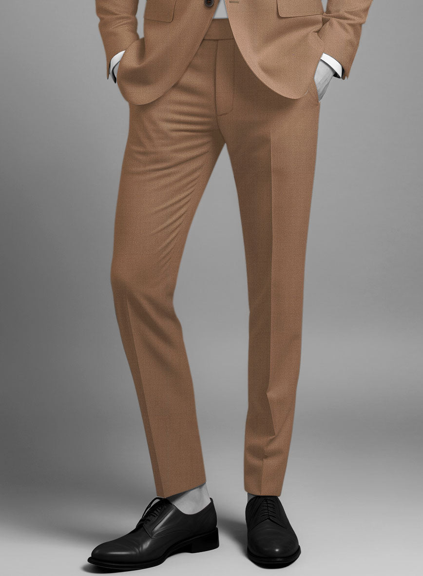 Napolean Caramel Brown Wool Suit - StudioSuits