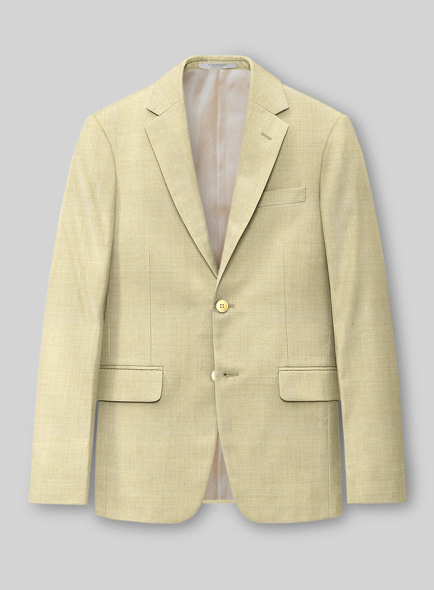 Napolean Spring Latte Beige Wool Jacket - StudioSuits