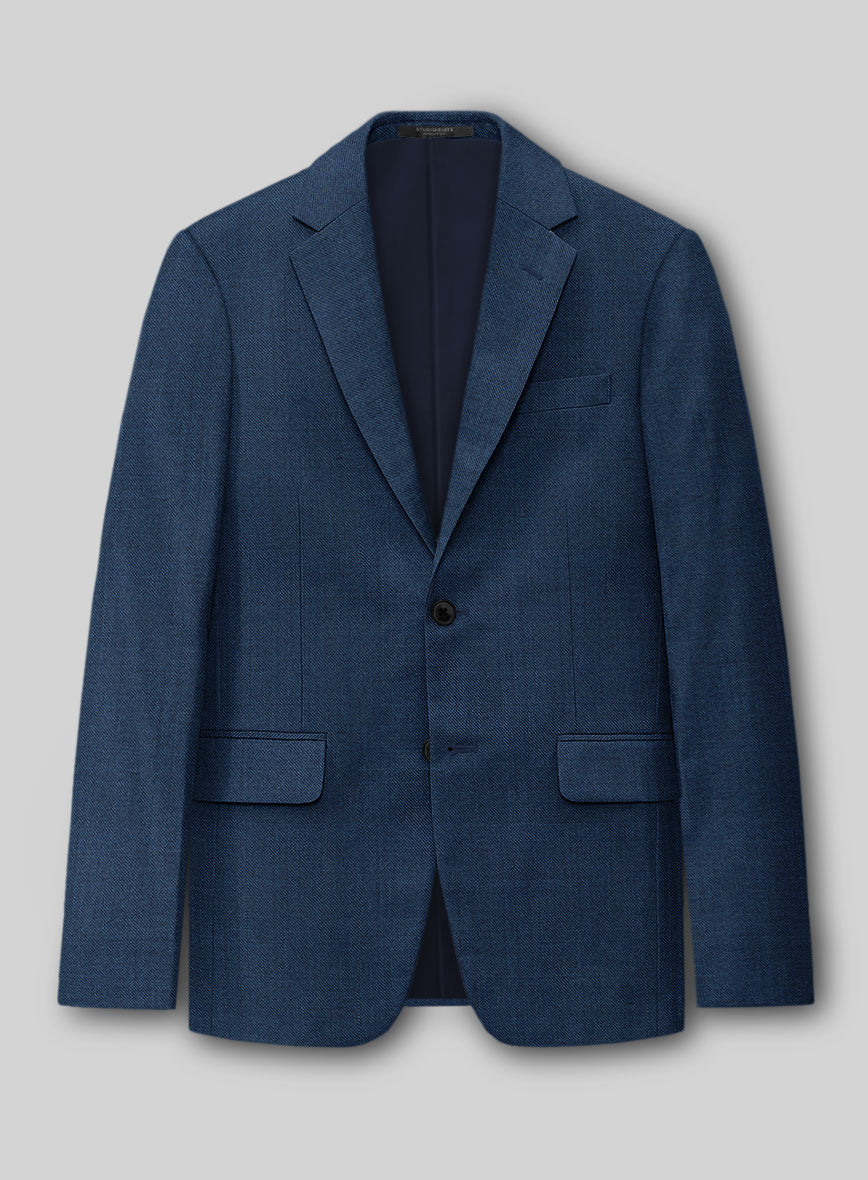 Napolean Spring Royal Blue Wool Jacket - StudioSuits