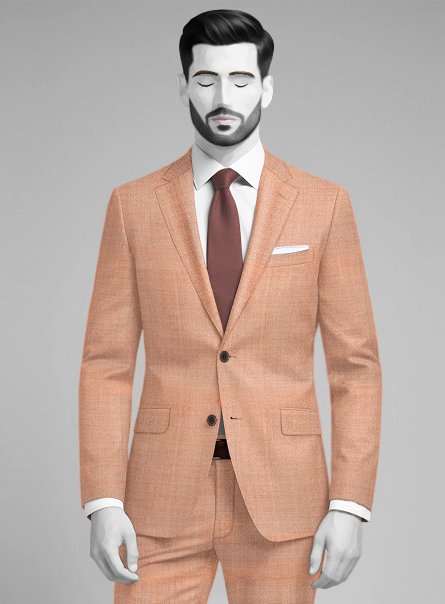 Napolean Spring Salmon Pink Wool Suit - StudioSuits