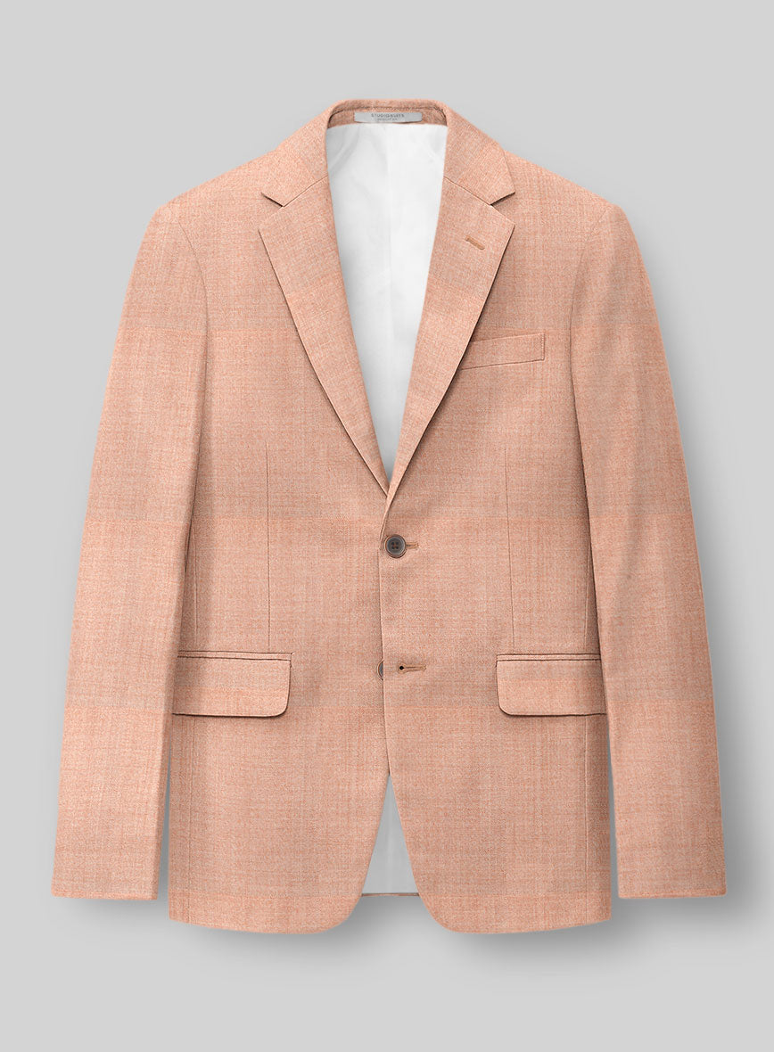 Napolean Spring Salmon Pink Wool Suit - StudioSuits