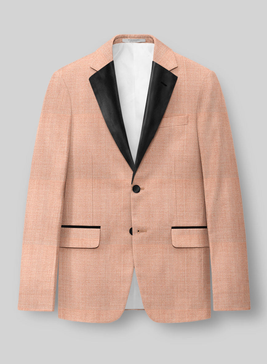 Napolean Spring Salmon Pink Tuxedo Jacket - StudioSuits