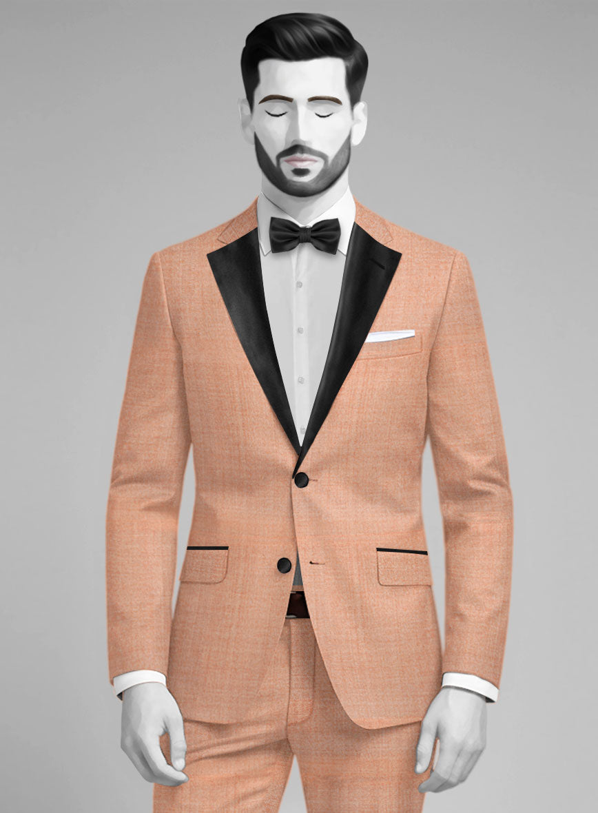 Napolean Spring Salmon Pink Tuxedo Jacket - StudioSuits