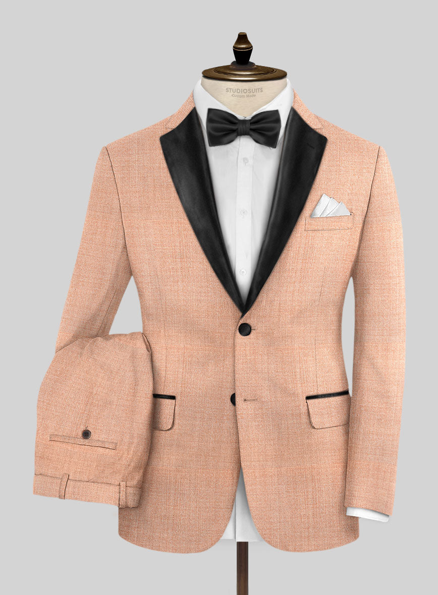 Napolean Spring Salmon Pink Tuxedo Suit - StudioSuits