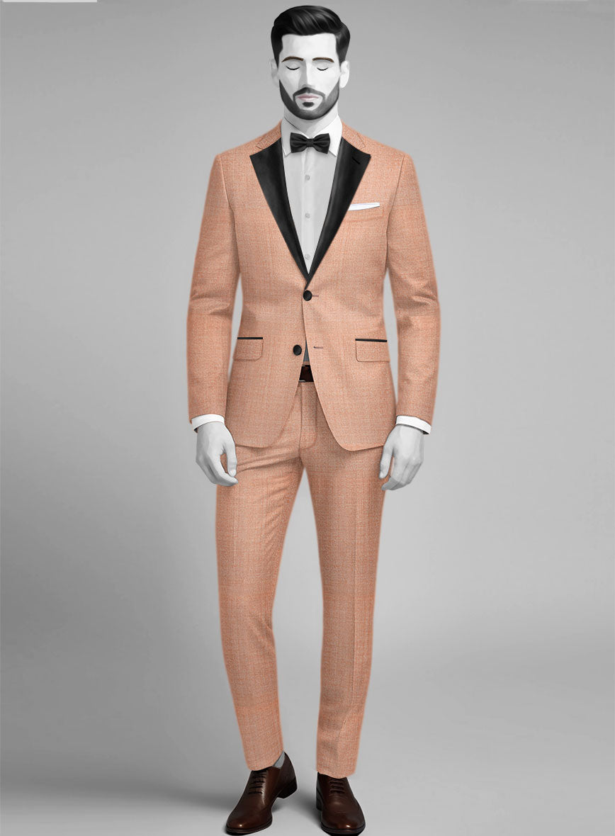 Napolean Spring Salmon Pink Tuxedo Suit - StudioSuits