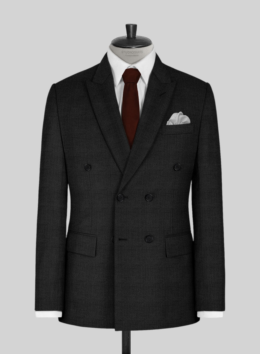 Napolean Stone Black Wool Suit - StudioSuits