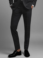 Napolean Stone Black Wool Tuxedo Suit - StudioSuits