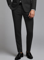 Napolean Stretch Black Wool Tuxedo Suit - StudioSuits