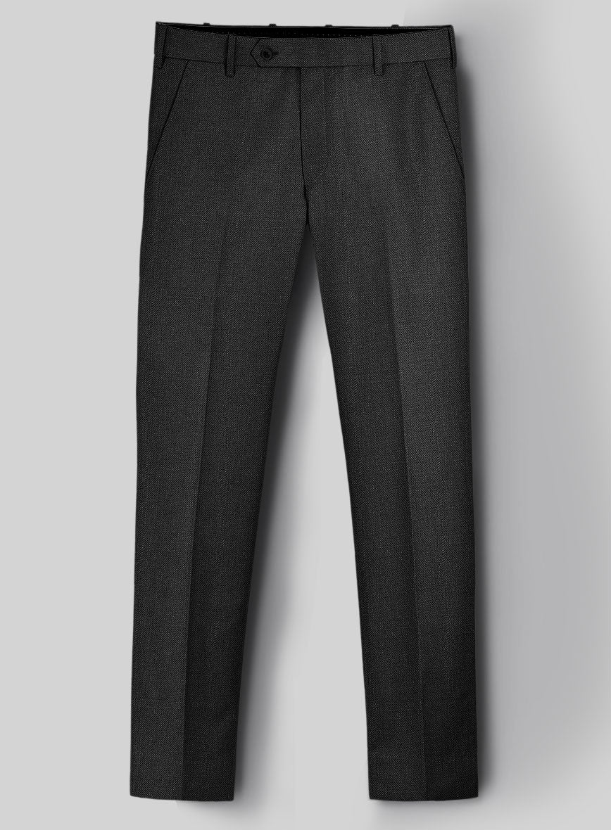 Napolean Stretch Charcoal Wool Pants - StudioSuits