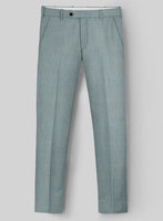 Napolean Stretch Gray Blue Wool Pants - StudioSuits