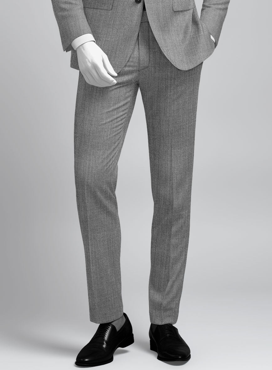 Napolean Stretch Gray Wool Pants - StudioSuits