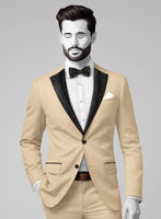 Napolean Stretch Khaki Wool Tuxedo Jacket - StudioSuits