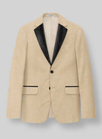 Napolean Stretch Khaki Wool Tuxedo Jacket - StudioSuits