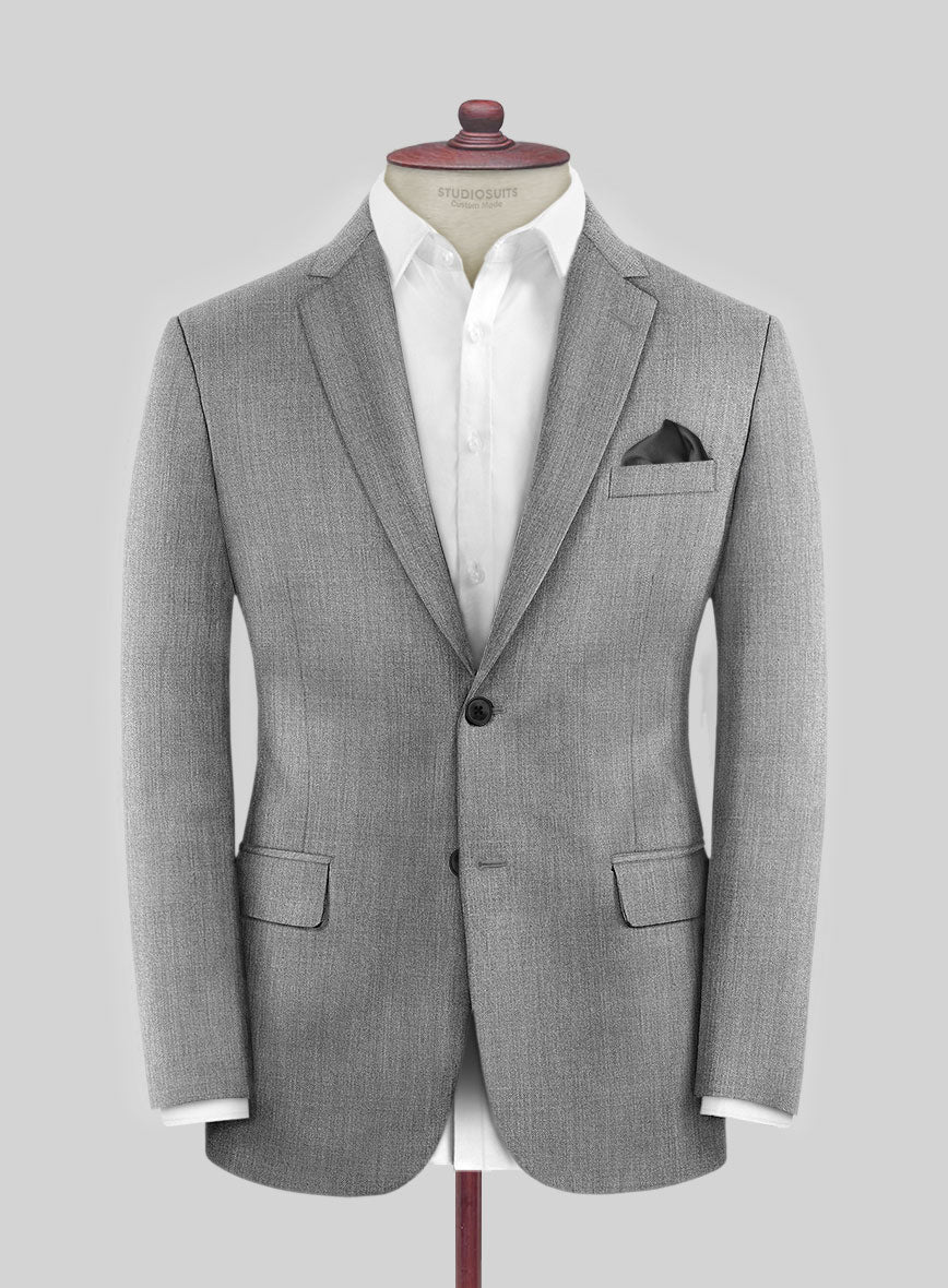 Napolean Stretch Mid Gray Wool Jacket - StudioSuits