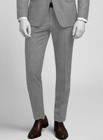 Napolean Stretch Mid Gray Wool Pants - StudioSuits