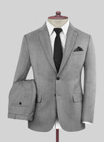 Napolean Stretch Mid Gray Wool Suit - StudioSuits