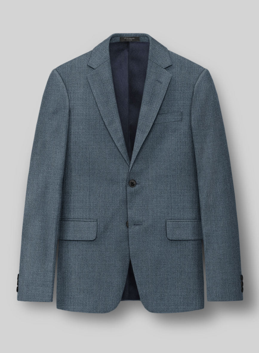 Napolean Stretch Pacific Blue Wool Suit - StudioSuits